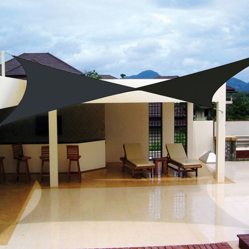 Outdoor Sun Shade Sail HDPE Waterproof Outside Shade UV Stabilized Triangle Rectangle Shade Sails Awnings Patio Garden C