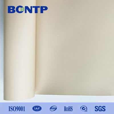 Fire Retardant 100% Blackout Curtain Fabric Fiberglass / 3 Lapisan PVC +1 Lapisan Fiberglass Untuk Vertical roller curtain