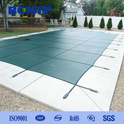 Pool Safety Cover 18x36ft persegi panjang Inground Safety Pool Cover Green Mesh untuk kolam renang